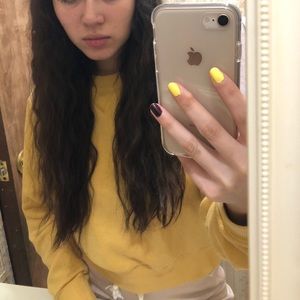 Brandy Melville Pastel Yellow Sweatshirt